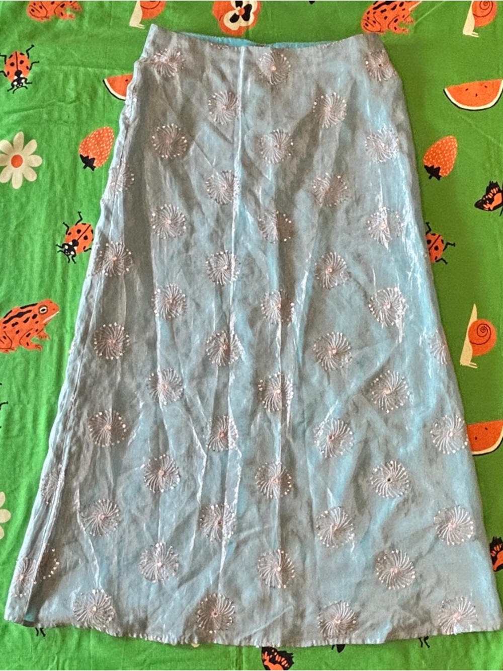 Del Rosario Vintage 90s Maxi Skirt - Iridescent